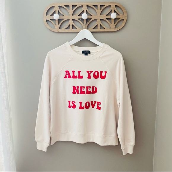Wildfox All You Need Is Love Sweater Sz Small - Picture 1 of 13